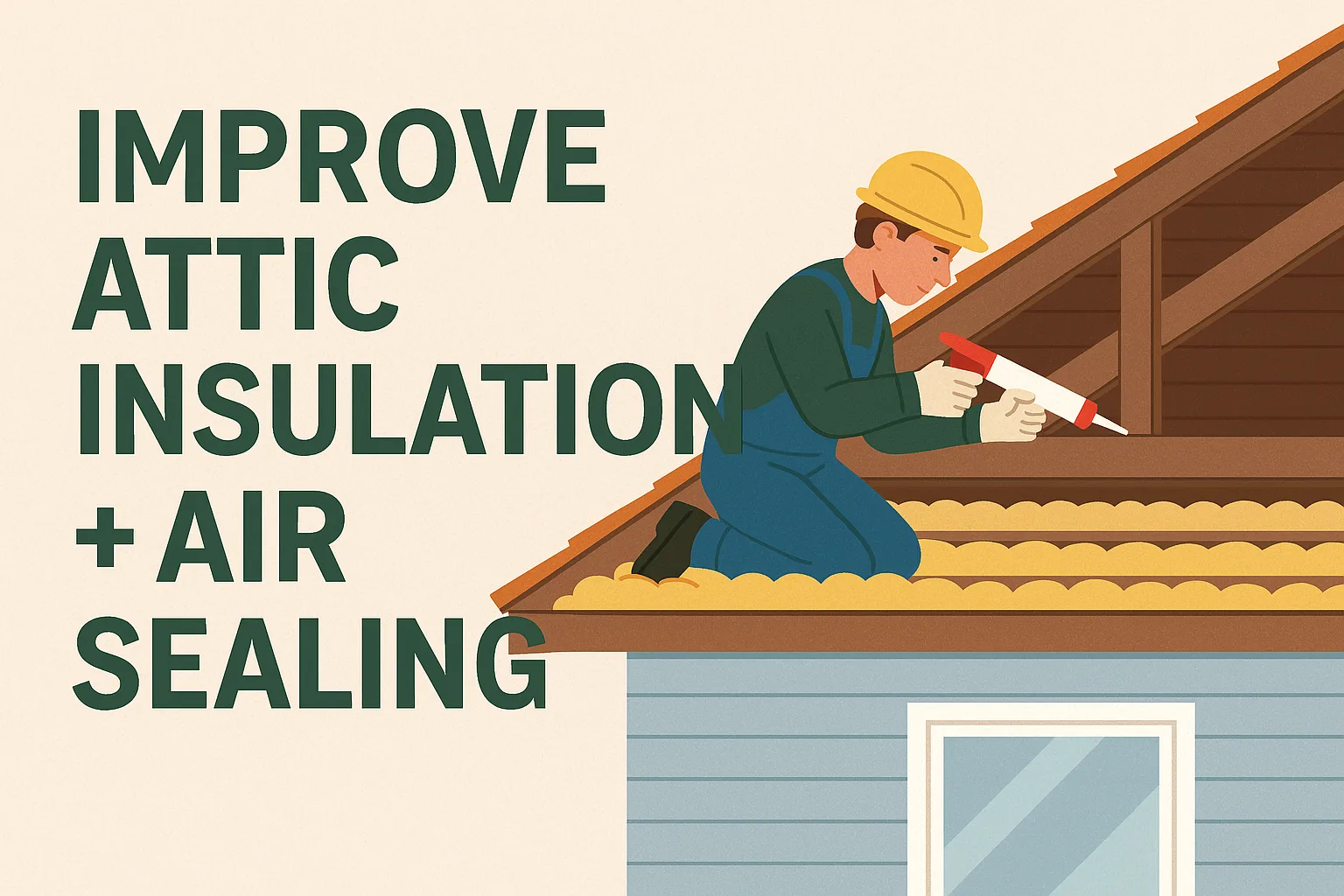 man-using-caulking-attic