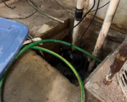 Sump Pit Cover – Openings Left Open Sump pit cover with open gaps around the pipe and edges