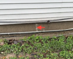 Cracking across a basement foundation wall