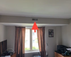 Bedrooms – No Dedicated Return Air Bedroom door with a narrow undercut serving as the only return air path for the room